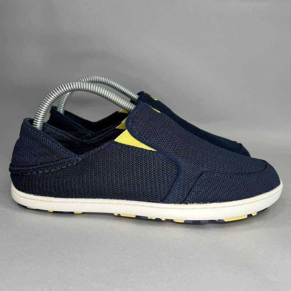 OluKai Nohea Mesh Shoes Boy's Size 6 Blue Slip‎ On Beach Athletic Loafers